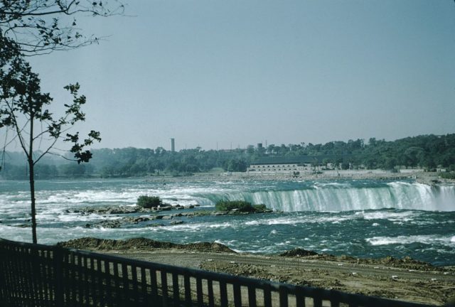 Niagara Falls, viewed from a tourist viewing platform
