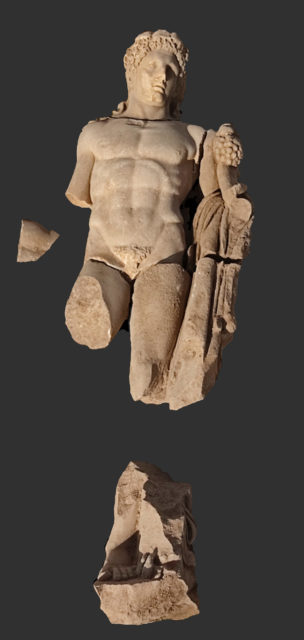 Visual of the Hercules statue discovered in Philippi