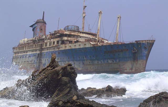 SS American Star grounded off the coast of the Canary Islands