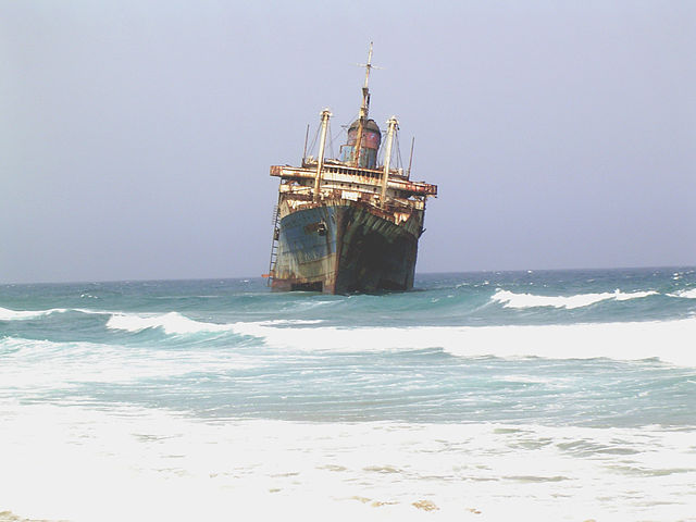 SS American Star grounded off the coast of the Canary Islands