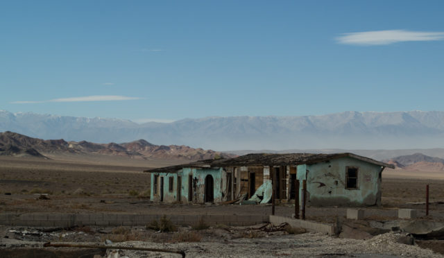 Abandoned motel in the middle of the Nevada desert