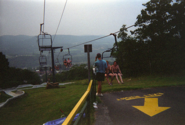 The chair lift at Action Park