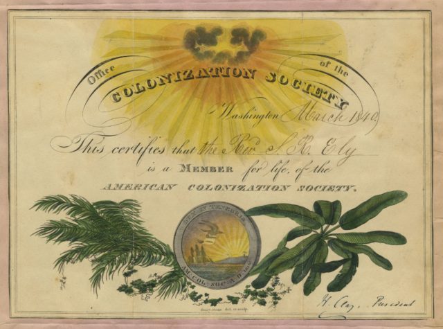 A certificate from the ACS
