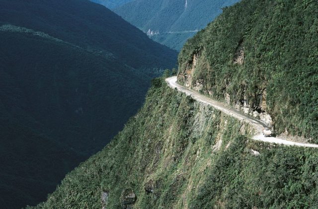 Aerial view of Death Road