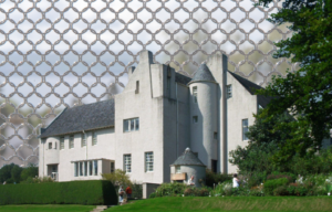 The Hill House with chainmail in background