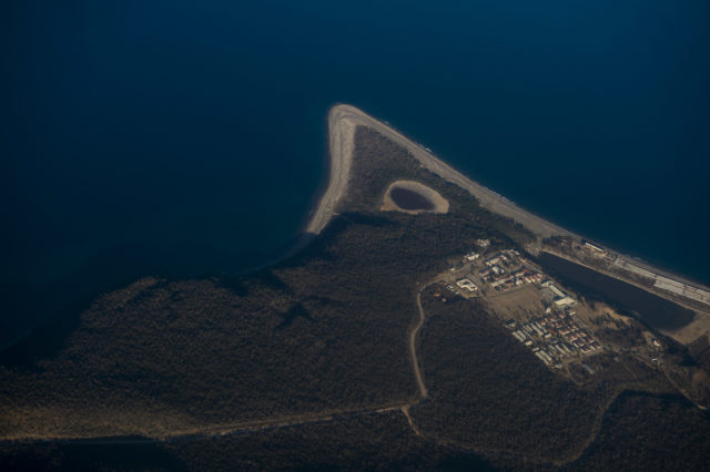 Aerial view of the Mother María Island complex