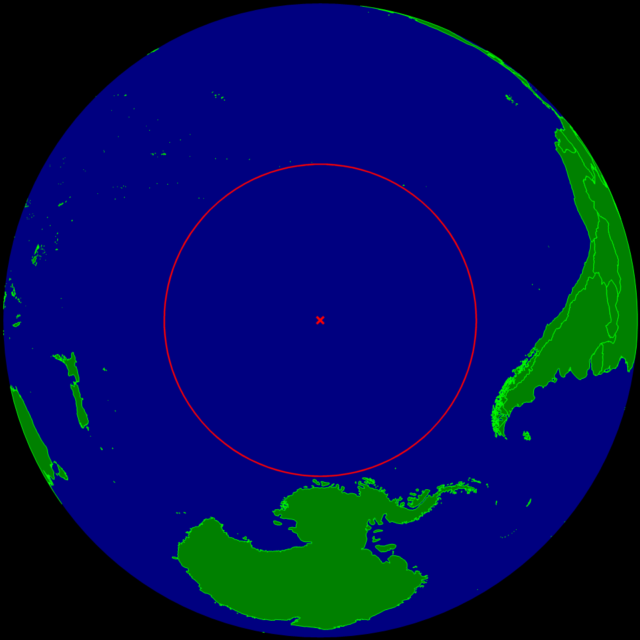 A map shows where Point Nemo is located