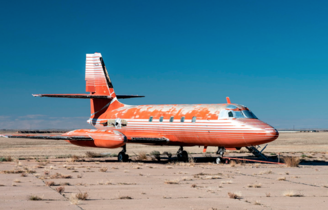 Elvis Presley's Lockheed 1329 JetStar parked on the tarmac