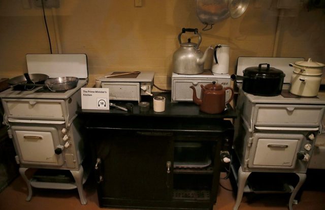 Kitchen display in the Cabinet War Rooms