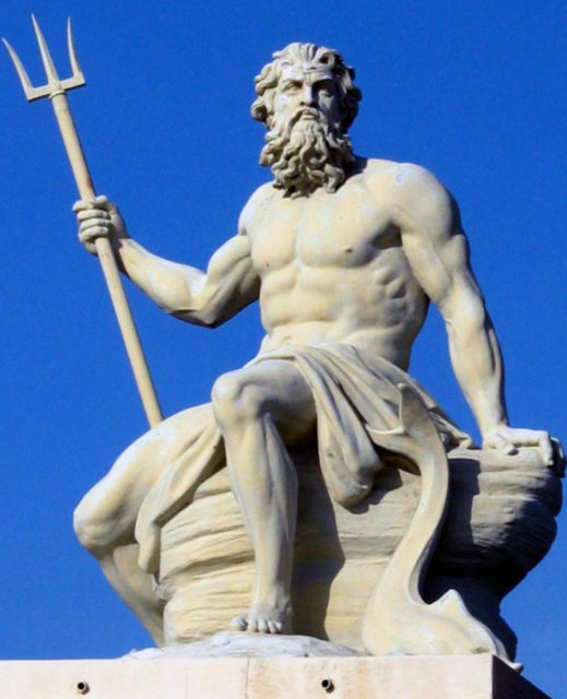 A statue of Poseidon