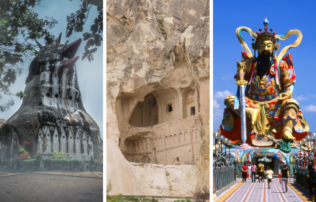 Exterior of the Gereja Ayam + Exterior of the Göreme Open Air Museum + Exterior of the Lotus Lake Taoist Complex