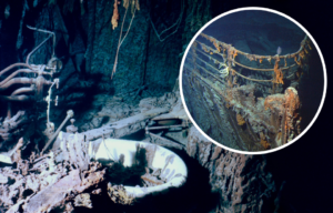 underwater wreckage of Titanic