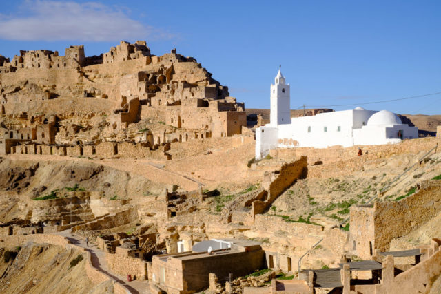 The village of Chenini, with the white mosque visible