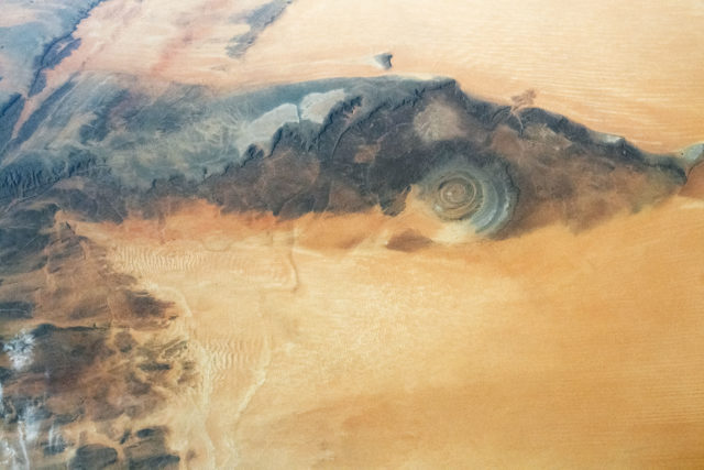 A photo of the Richat Structure taken from space