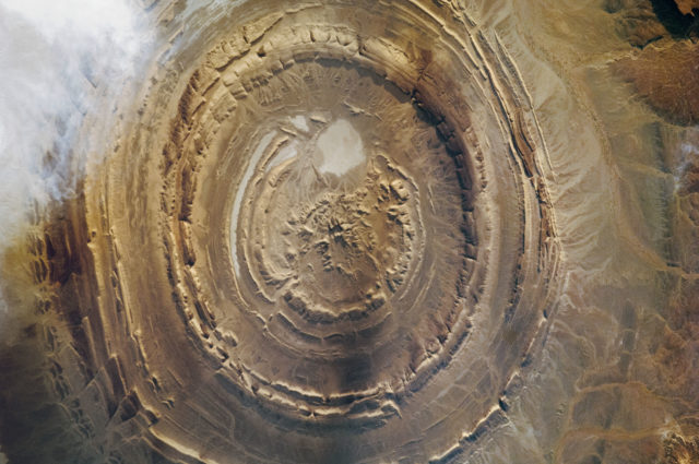 Satellite image of the Richat Structure