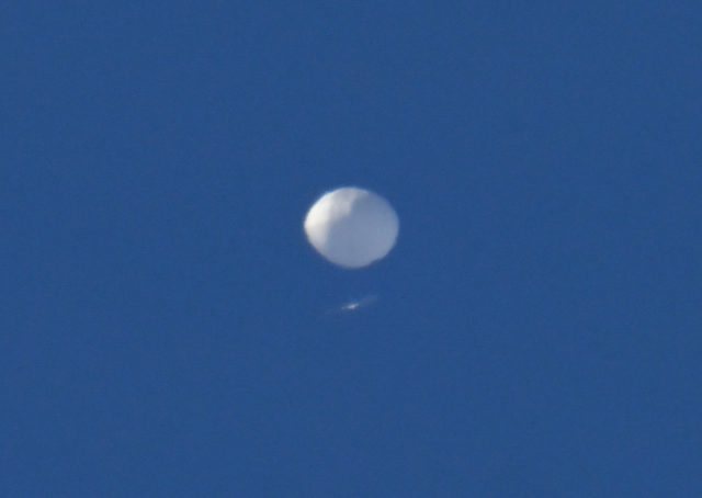 A spy balloon in the sky.