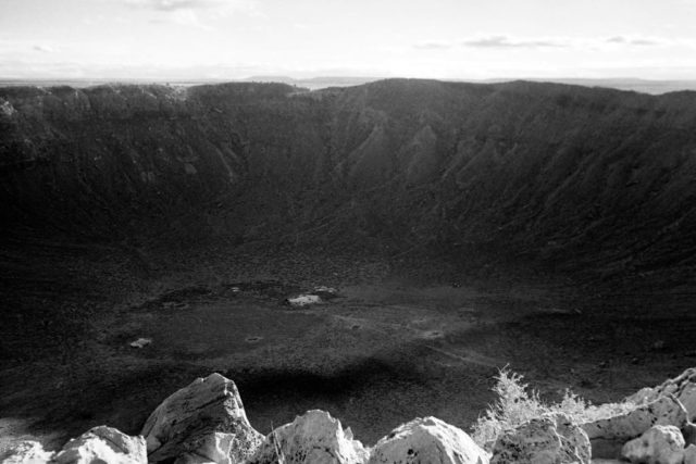 Photo of the Barringer Crater in Arizona from 1962