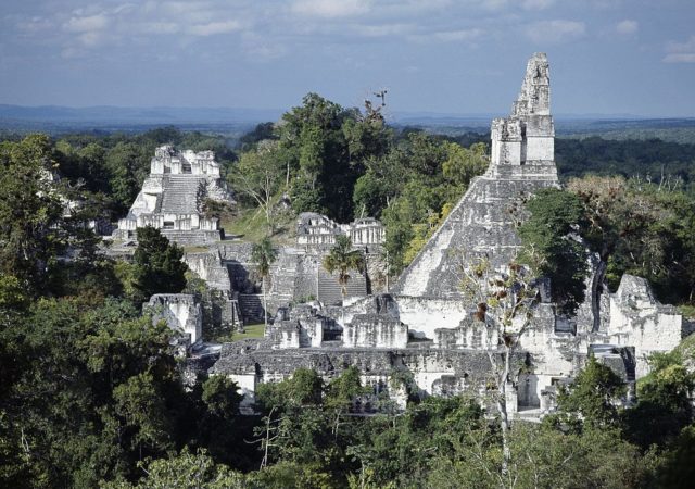 View of the Tikal archaeological site. 
