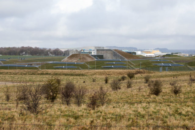 Distanced view of the buildings at Porton Down.