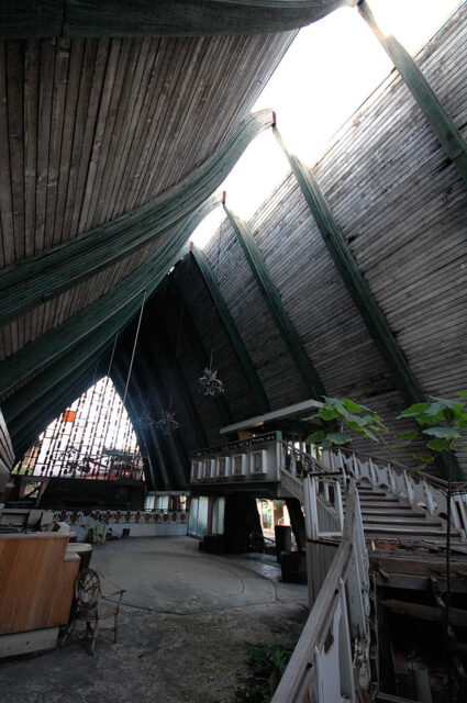 Interior lobby of the Coco Palms Resort