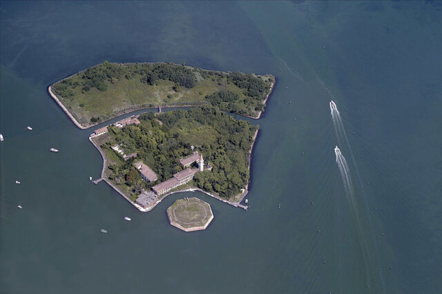 Aerial view of Poveglia