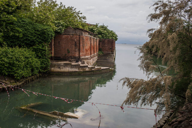 Boat dock at Poveglia's Geriatric Hospital