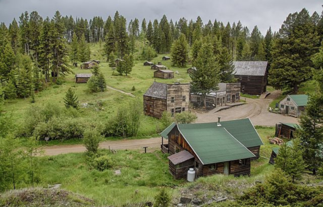 Overhead view of Garnet, Montana