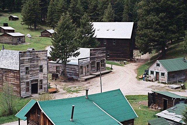 Overhead view of Garnet, Montana