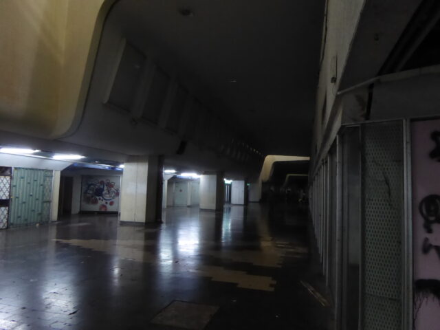 A dark empty hallway