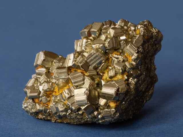 A clump of pyrite.