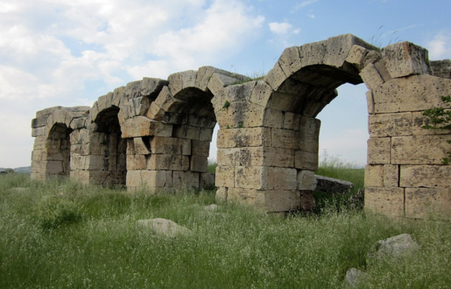 Remnants of arches from the baths at Laodicea. 