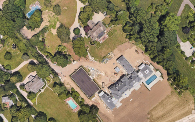 Aerial view of Phil Donahue's former mansion