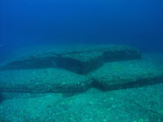 underwater stone steps