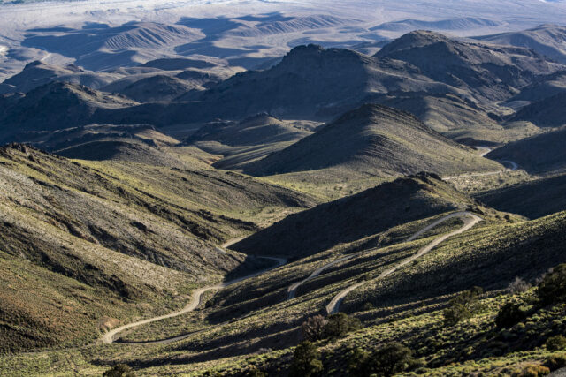 Aerial view of the Inyo Mountains.