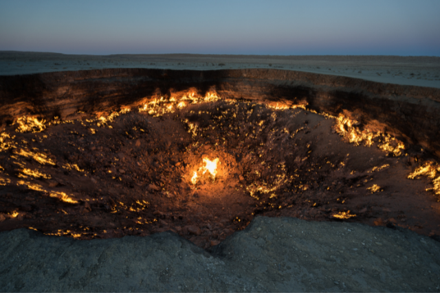 Gates of Hell at dusk