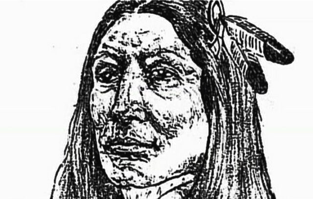 Drawing of Crazy Horse.