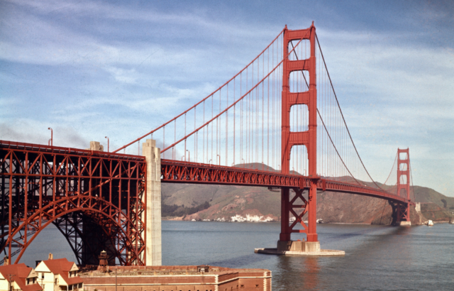 View of the Golden Gate Bridge.