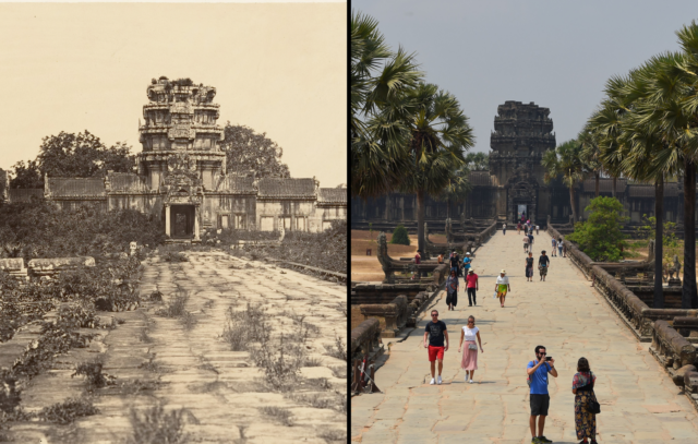 The entrance of the Angkor Wat.