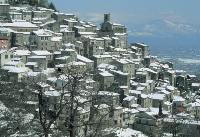 View of Patrica on a snowy day