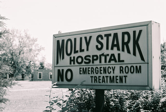 The sign for Molly Stark Hospital.