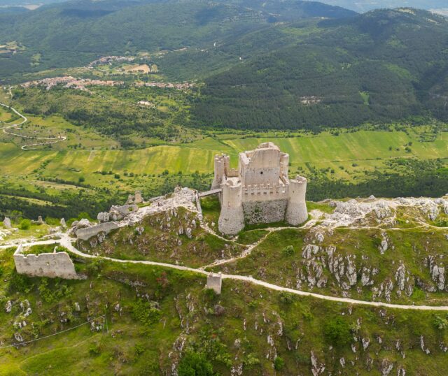 Aerial view of Rocca Calascio.