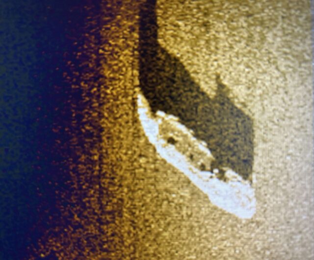 A scan of a shipwreck.