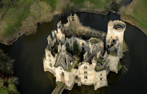 An aerial view of the Château de la Mothe Chandeniers